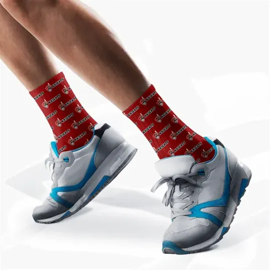 Crew Socks Full Color Sublimated, 17-Inch Ribbed