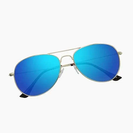 Kitty Hawk Recycled Plastic Aviator Sunglasses with Polarized Lenses — view 2