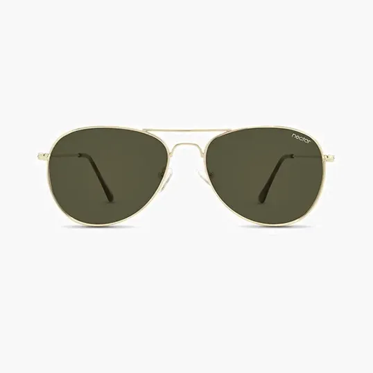Kitty Hawk Recycled Plastic Aviator Sunglasses with Polarized Lenses — view 2
