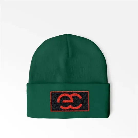 Cuffed Beanie With Sewn-On Embroidered Patch — view 2