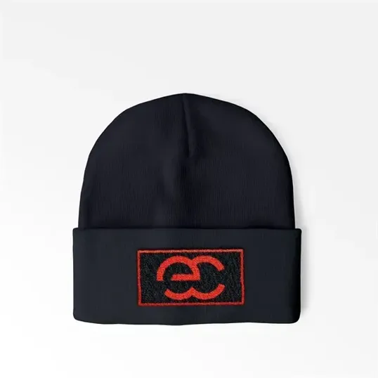 Cuffed Beanie With Sewn-On Embroidered Patch — view 5