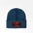 Cuffed Beanie With Sewn-On Embroidered Patch