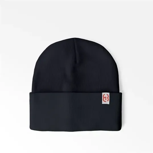 Cuffed Beanie with Sewn-On Embroidered Tag — view 5