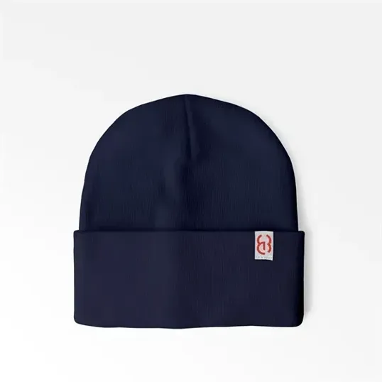 Cuffed Beanie with Sewn-On Embroidered Tag — view 8