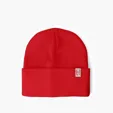 Cuffed Beanie with Sewn-On Embroidered Tag — view 4