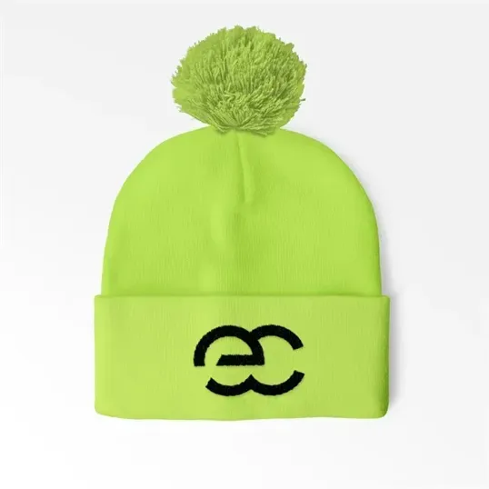 Cuffed Pom Beanie with Embroidery — view 6