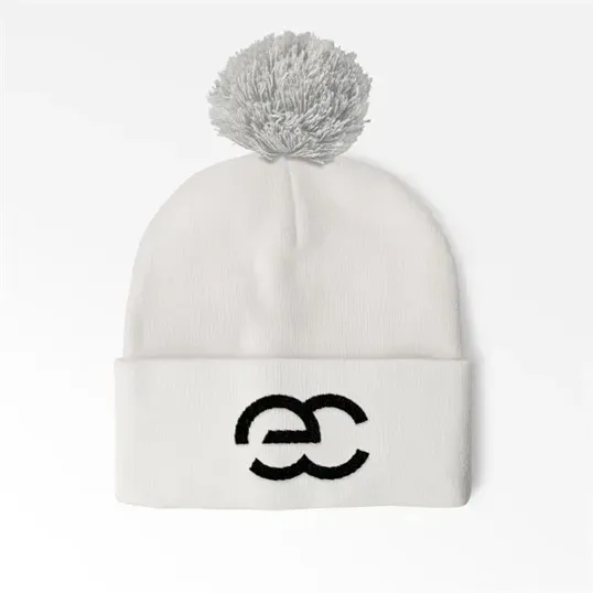 Cuffed Pom Beanie with Embroidery — view 11