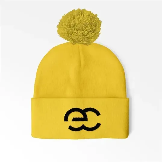 Cuffed Pom Beanie with Embroidery — view 12