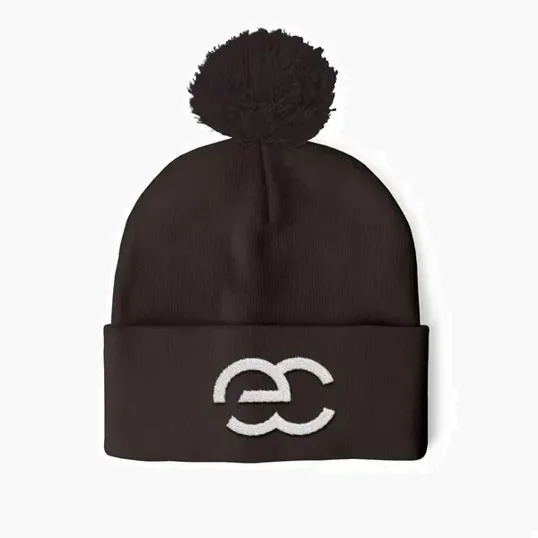 Cuffed Pom Beanie with Embroidery — view 3