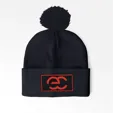 Cuffed Pom Beanie With Sewn-On Embroidered Patch — view 2