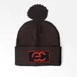 Cuffed Pom Beanie With Sewn-On Embroidered Patch — view 3