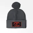 Cuffed Pom Beanie With Sewn-On Embroidered Patch — view 5
