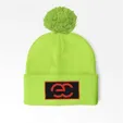 Cuffed Pom Beanie With Sewn-On Embroidered Patch — view 6