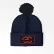 Cuffed Pom Beanie With Sewn-On Embroidered Patch — view 7