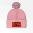 Cuffed Pom Beanie With Sewn-On Embroidered Patch — view 9