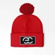 Cuffed Pom Beanie With Sewn-On Embroidered Patch — view 10