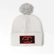 Cuffed Pom Beanie With Sewn-On Embroidered Patch — view 11
