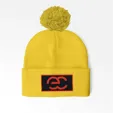 Cuffed Pom Beanie With Sewn-On Embroidered Patch — view 12