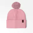Cuffed Pom Beanie With Sewn-On Embroidered Tag — view 9