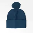 Cuffed Pom Beanie With Sewn-On Embroidered Tag — view 13