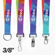 Satin Finish Full Color Lanyard, 3/8" with Split Ring