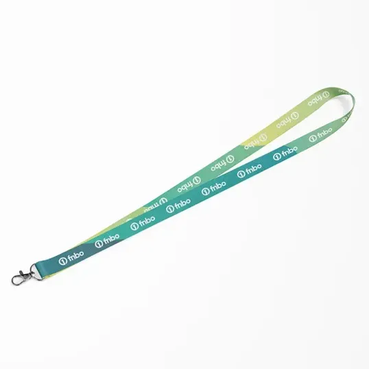 Full Color Satin Finish Lanyard with One Attachment — view 3