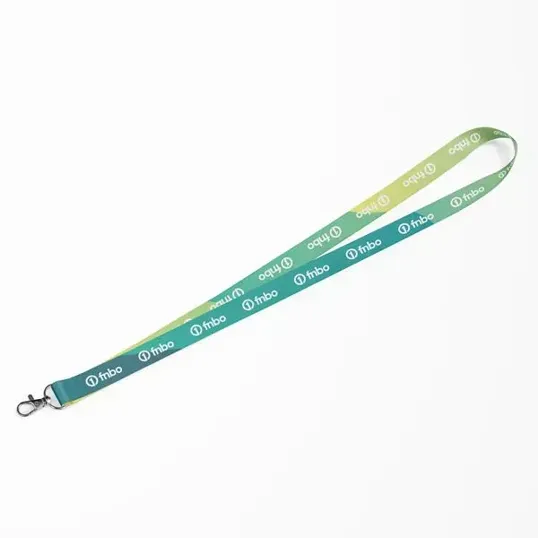 1/2" Full Color Satin Finish Lanyard, Single Attachment