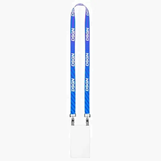 Satin Finish Open Ended Double Clip Lanyard — view 3