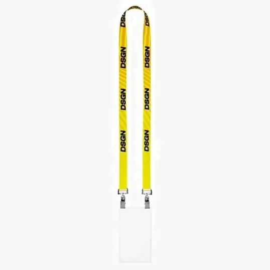 Full Color Satin Finish Lanyard, Open Ended Double Clip