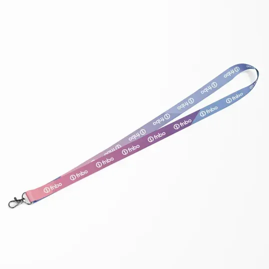 1" Full Color Satin Finish Lanyard with Single Attachment