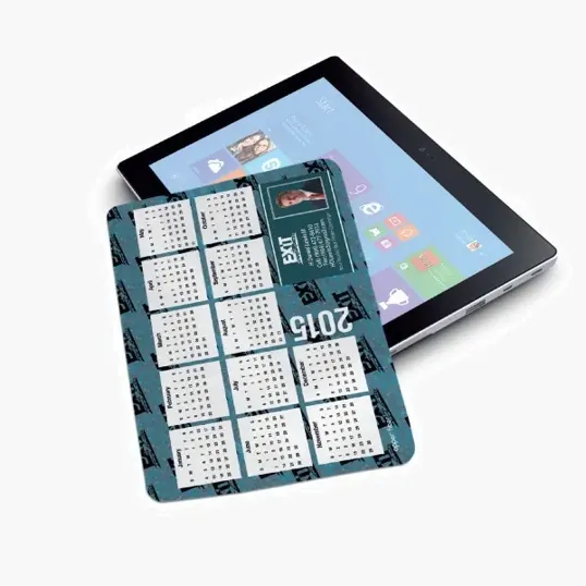 Calendar Microfiber Cloth with Vinyl Pouch