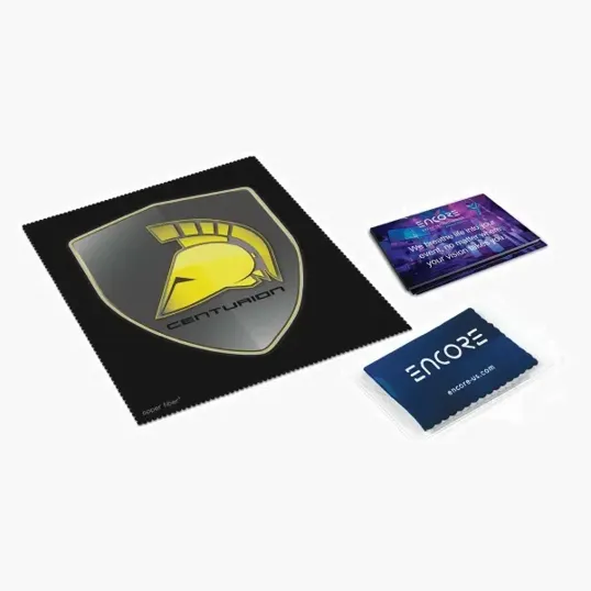 Full Color 8" x 8" Microfiber Cleaning Cloth in Vinyl Pouch