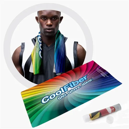 12" x 21" CoolFiber™ Cooling Towel, Full Color Full Bleed
