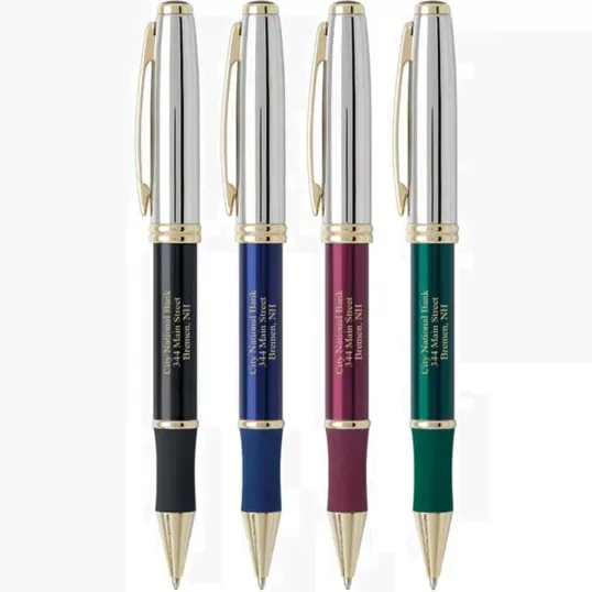 Clarkson Twist Pen with Chrome Upper Barrel — view 3