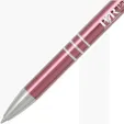 Pink Delane® Triple Click Metal Pen, Cello-Wrapped — view 3
