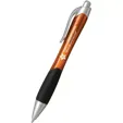Ostia Click Pen with Rubber Grip and Silver Accents