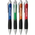Ostia Click Pen with Rubber Grip and Silver Accents — view 3