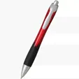 Ostia Click Pen with Rubber Grip and Silver Accents — view 2