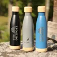 Voyager 17 oz. Stainless Steel Bottle with Bamboo Base & Lid — view 6