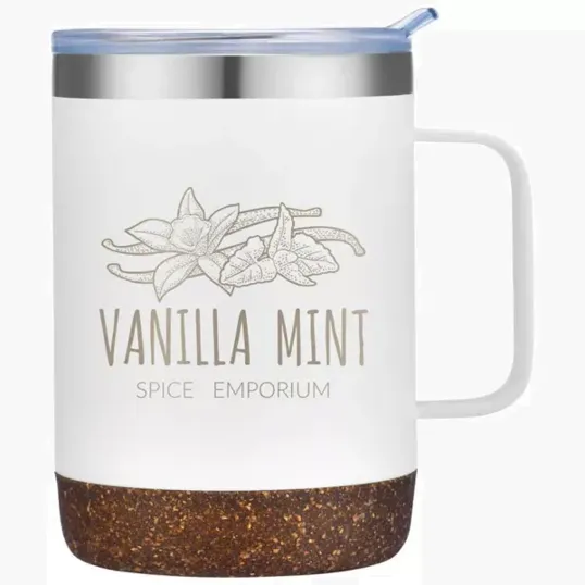 Saratoga Powder Coated Cork Bottom Mug, 12 oz