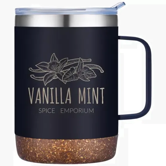 Saratoga Powder Coated Cork Bottom Mug, 12 oz — view 3