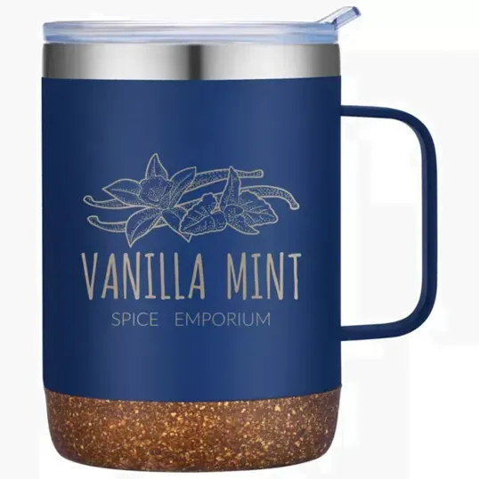 Saratoga Powder Coated Cork Bottom Mug, 12 oz — view 2