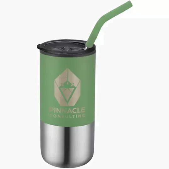 Element 16 oz. Stainless Steel Tumbler with Straw — view 3