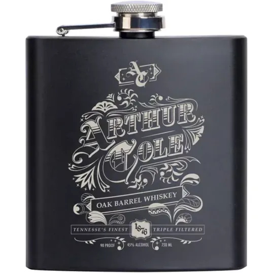 Saratoga Stainless Steel Flask, 6 oz