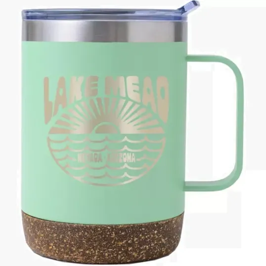 Saratoga Cork Bottom Brite Mug, 12 oz