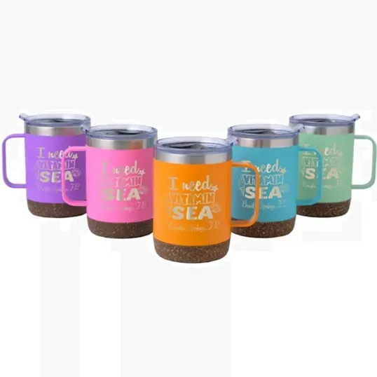 Saratoga Cork Bottom Brite Mug, 12 oz — view 2
