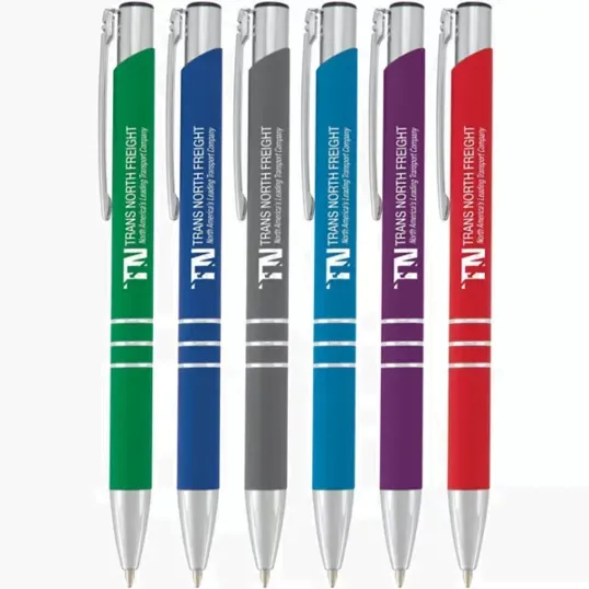 Delane Soft-Tech Cello-Wrapped Click Pen — view 2