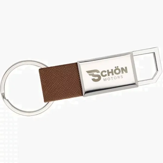 Traverse Keychain with Leatherette Detailing — view 2
