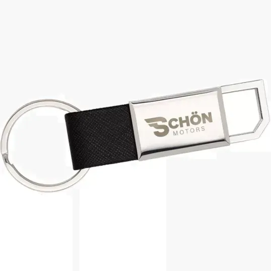 Traverse Keychain with Leatherette Detailing