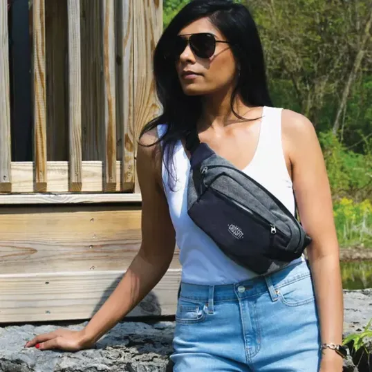 Sling Waist Bag in Cool Gray — view 5